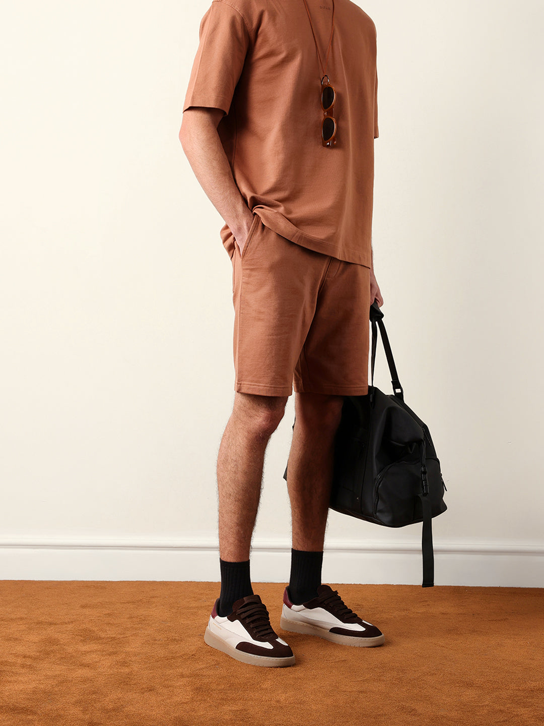 Men Solid Cotton Shorts