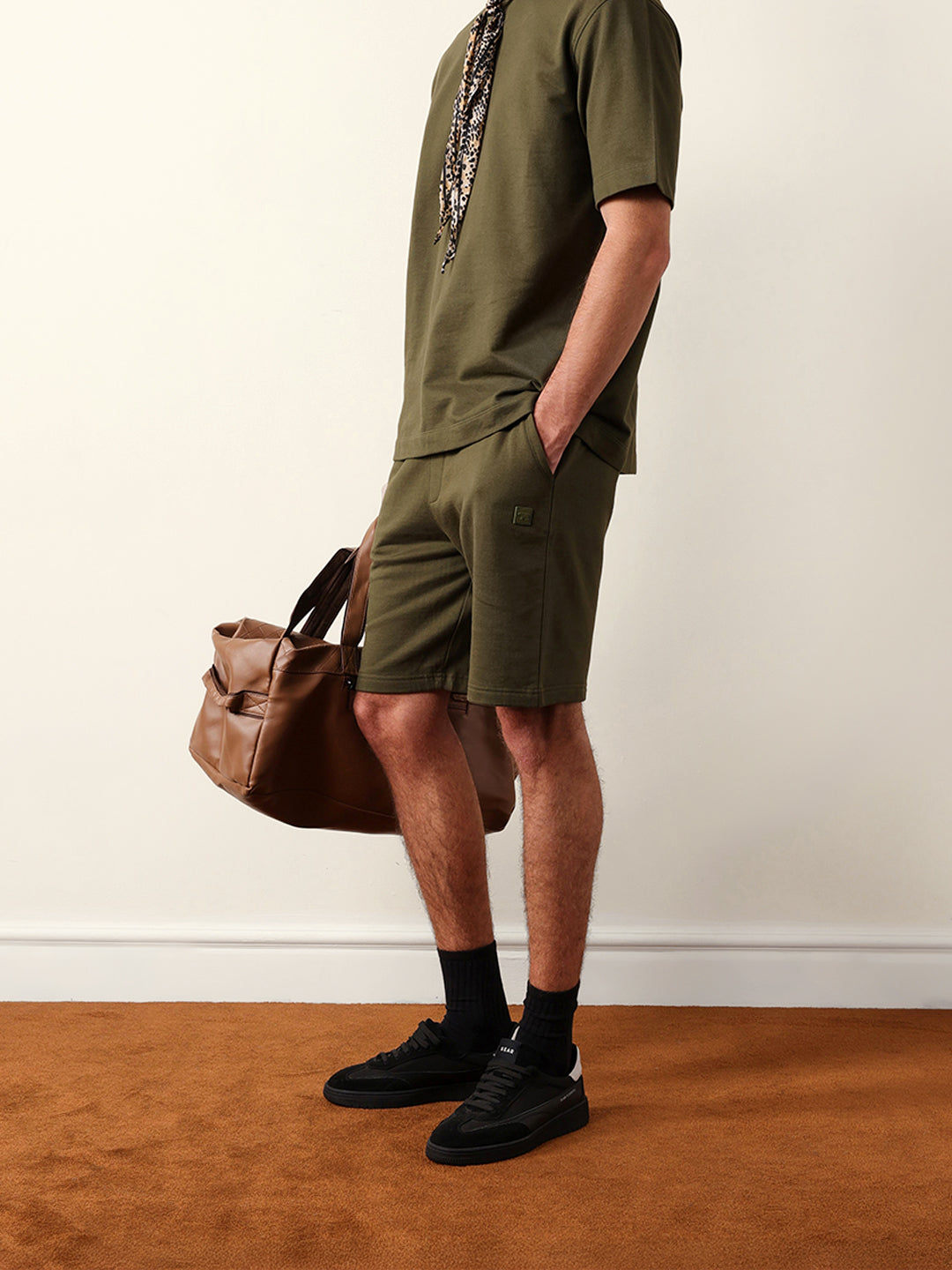 Men Solid Cotton Shorts