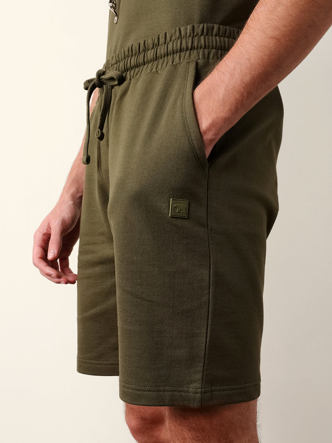 Men Solid Cotton Shorts
