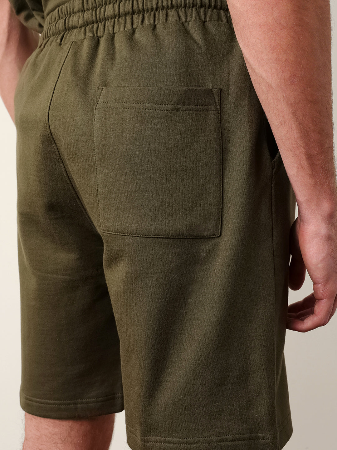 Men Solid Cotton Shorts