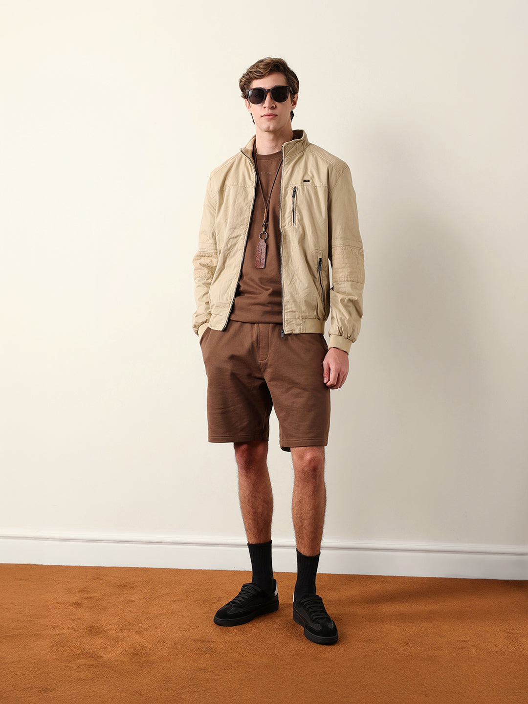 Men Solid Cotton Shorts