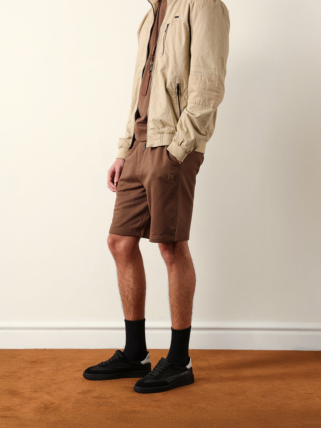 Men Solid Cotton Shorts