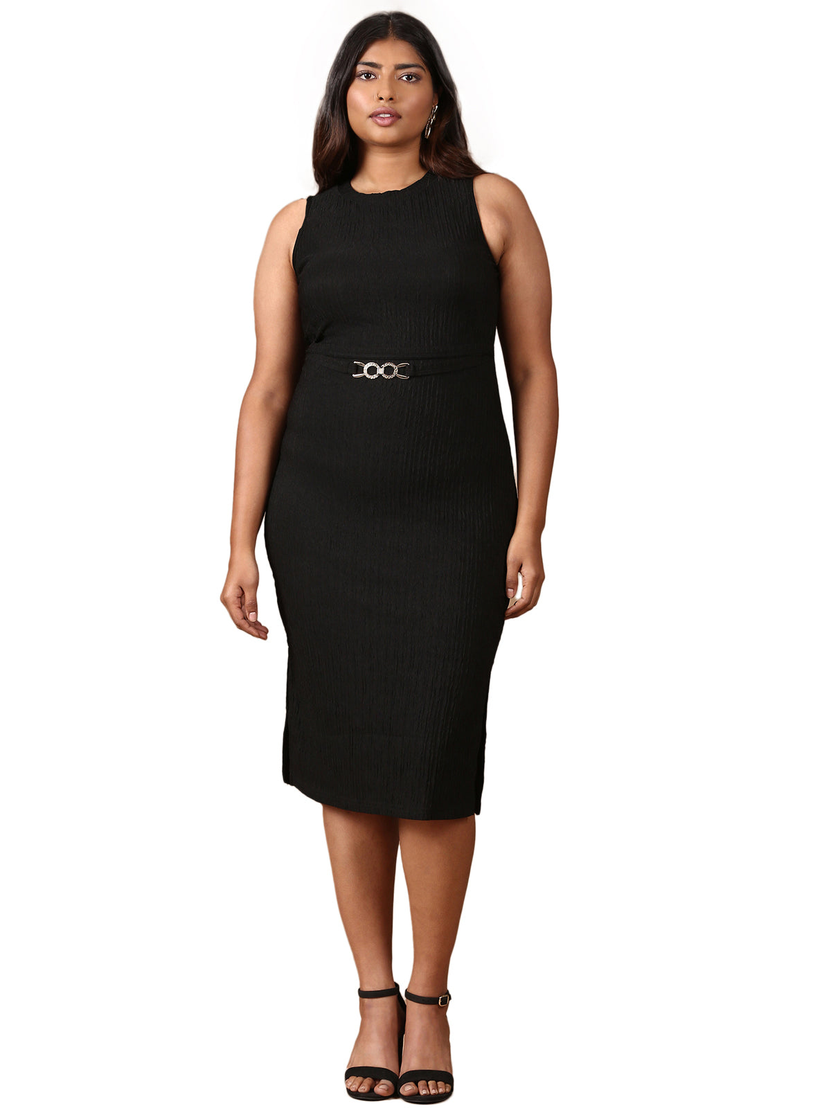 Women Sleek Link Lack Dress