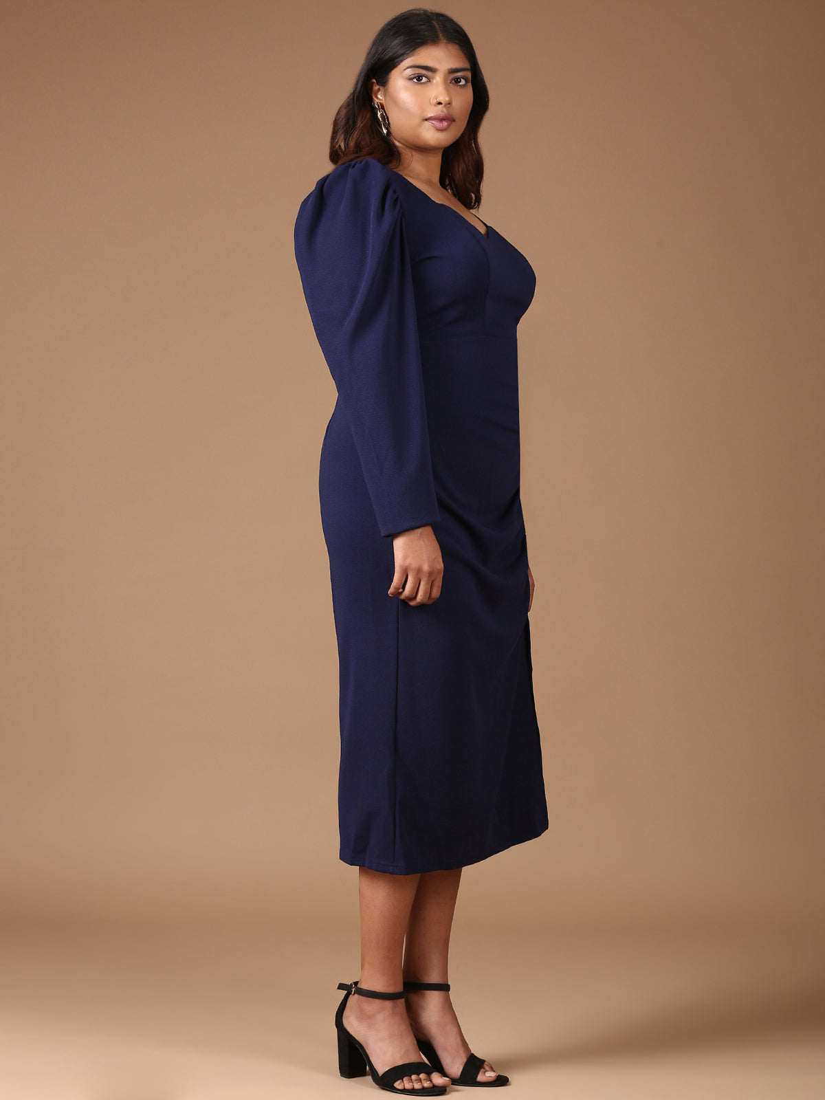 Women Navy Bodycon Dress