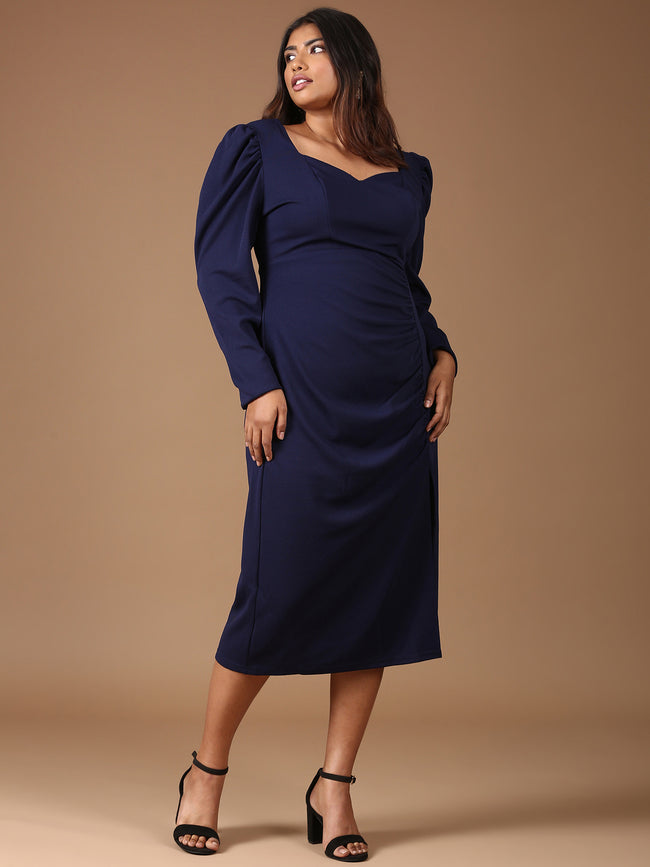Women Navy Bodycon Dress