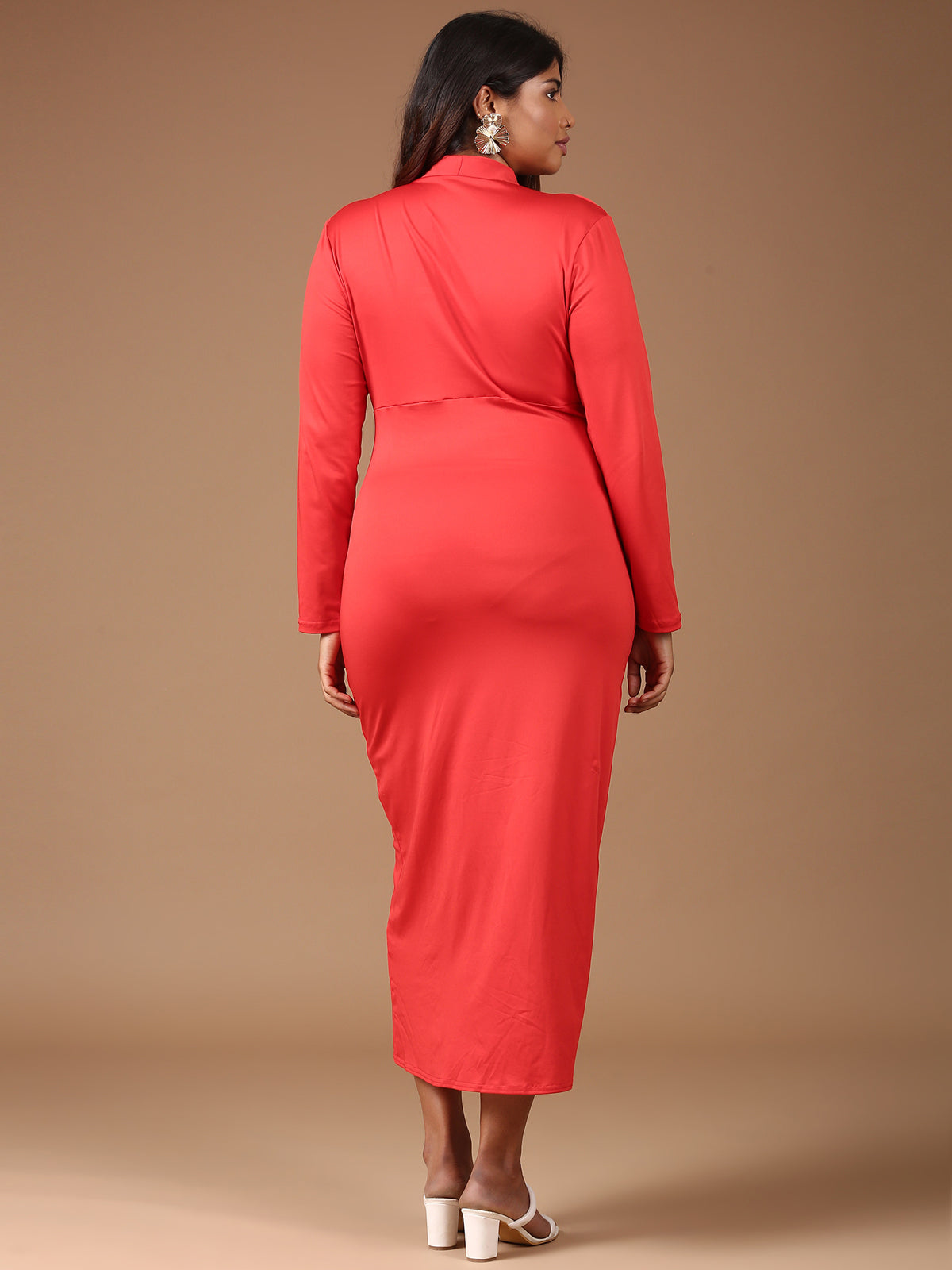 Women Red Sheath Dress