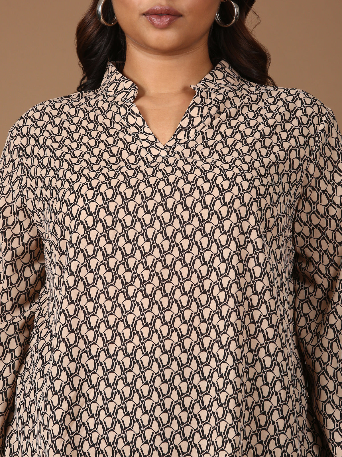 Women Brown Relaxed Fit Printed Top