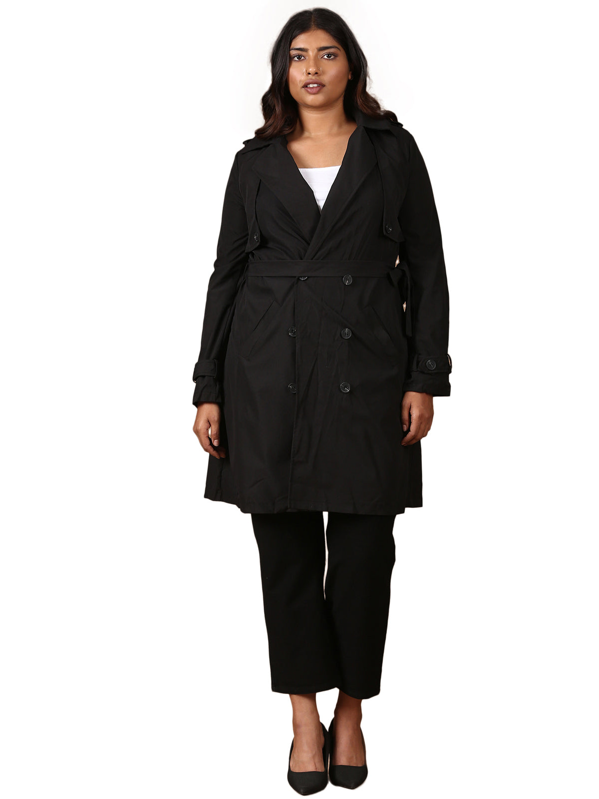 Women Black Trench Coat