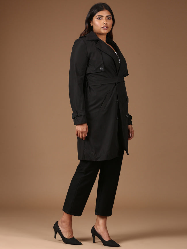 Women Black Trench Coat