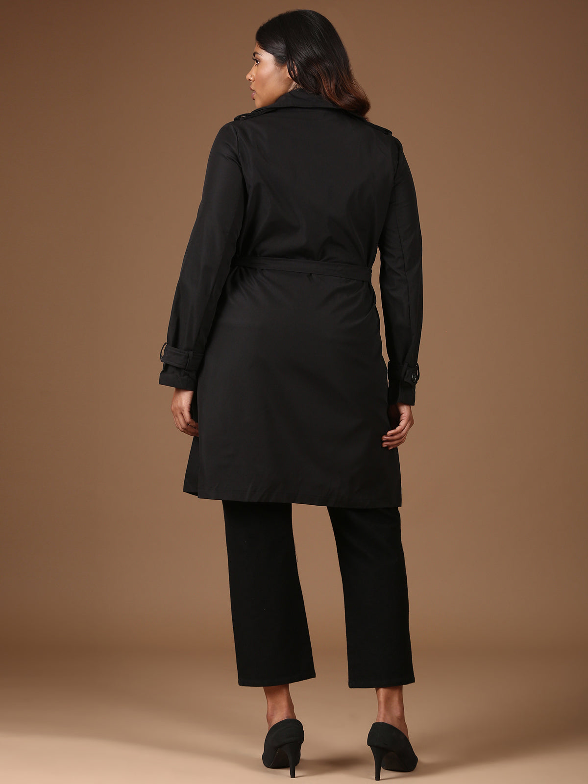 Women Black Trench Coat