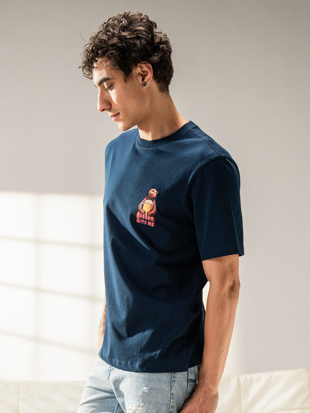 Men Cotton Graphic Printed Tshirt