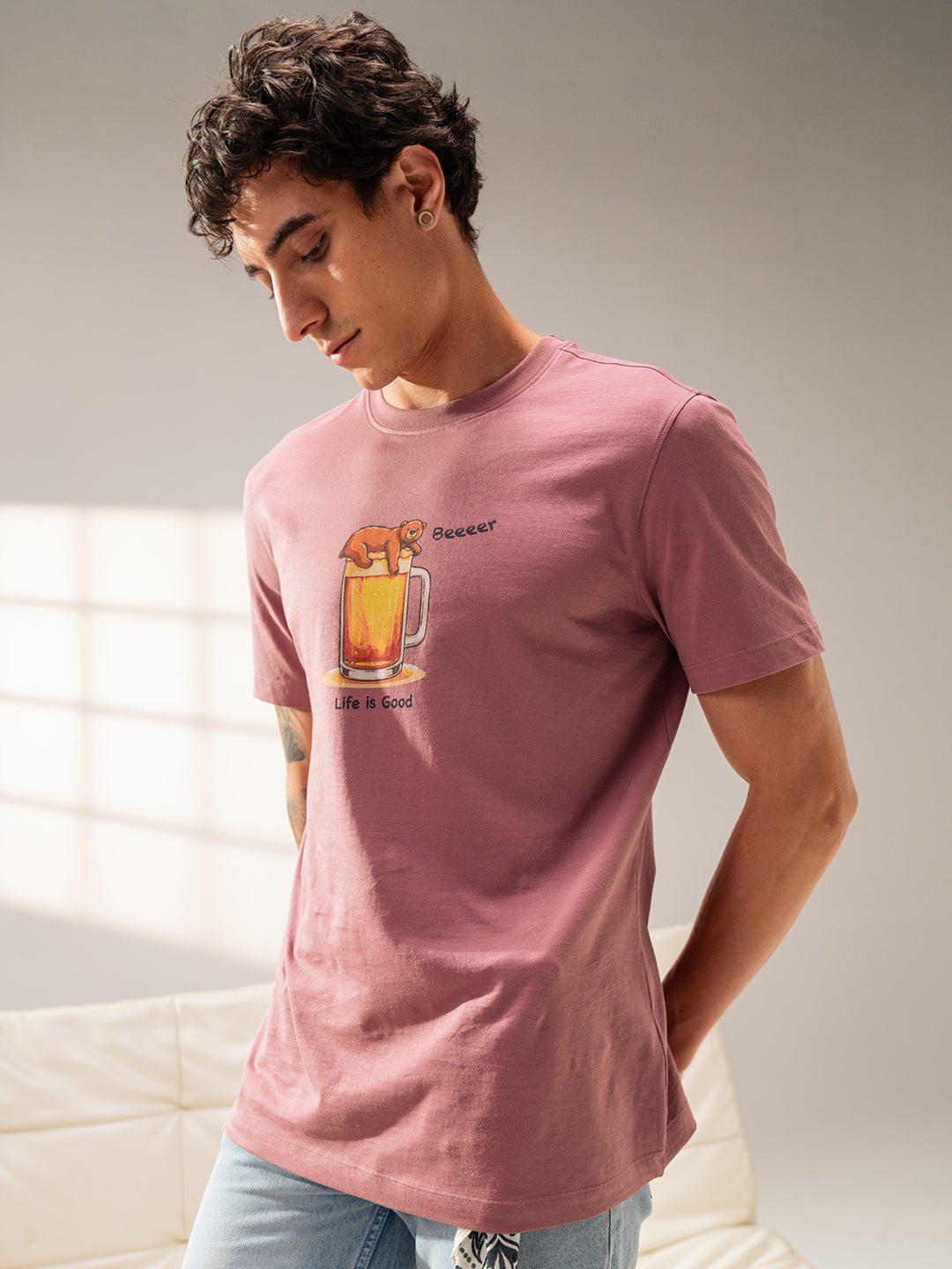 Men Cotton Graphic Printed Tshirt