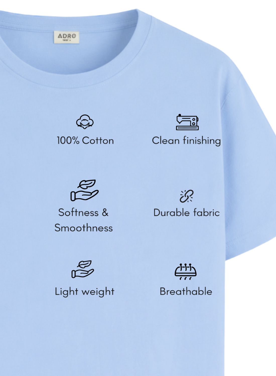 Men Blue Cotton Printed T-Shirt