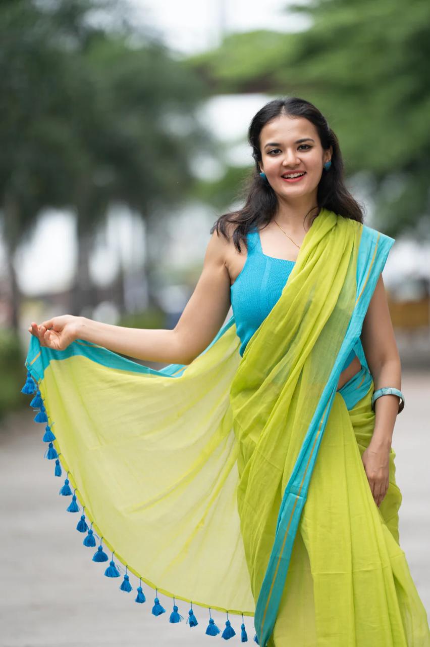 Women Pure Cotton Handwoven Saree