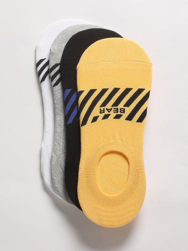 Men Pack of-4 Striped Ankle Length Socks
