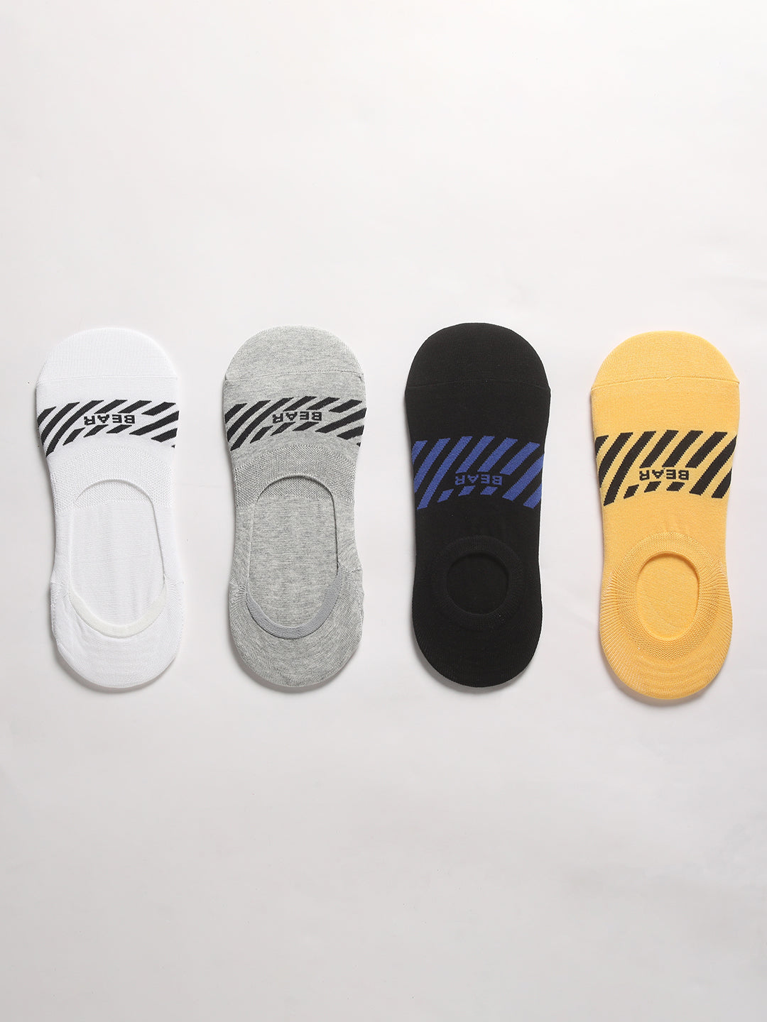 Men Pack of-4 Striped Ankle Length Socks