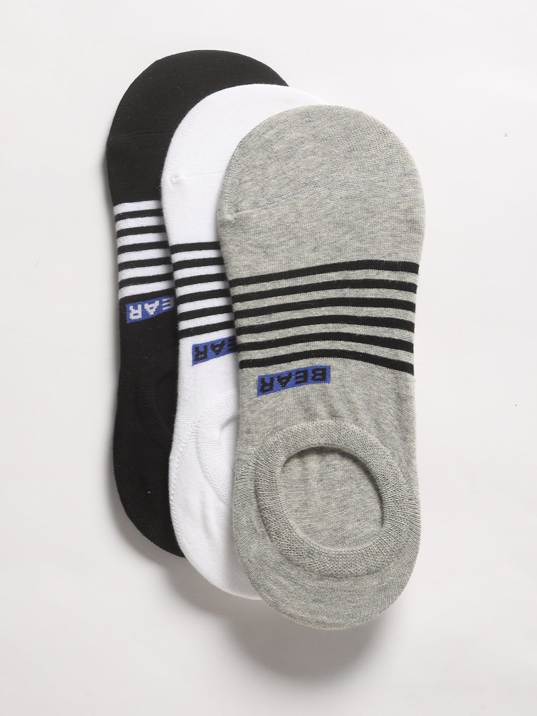 Men Pack of-3 Striped Ankle Length Socks