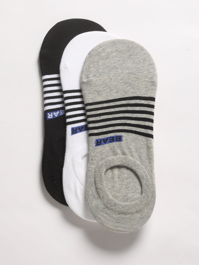 Men Pack of-3 Striped Ankle Length Socks