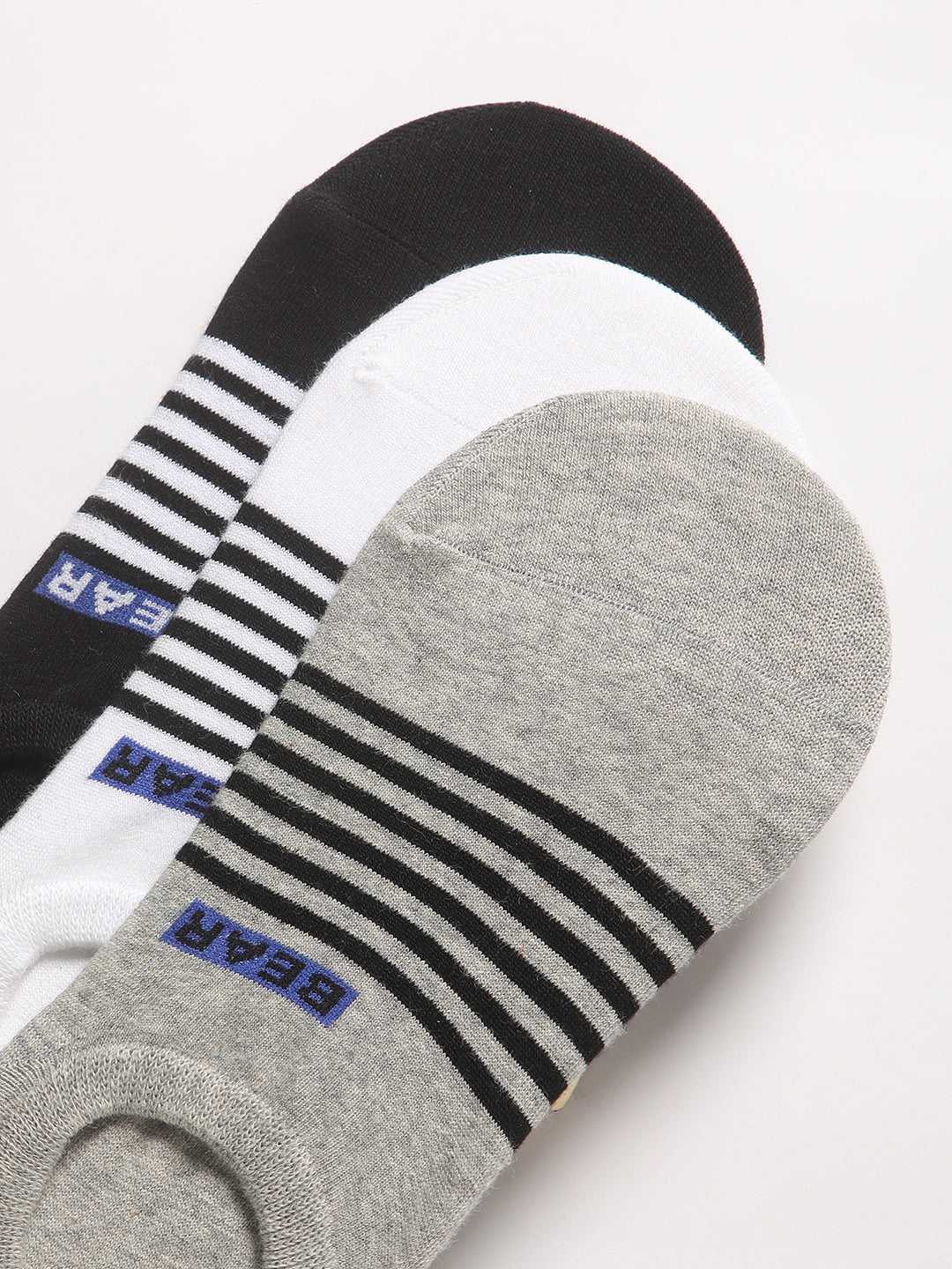Men Pack of-3 Striped Ankle Length Socks