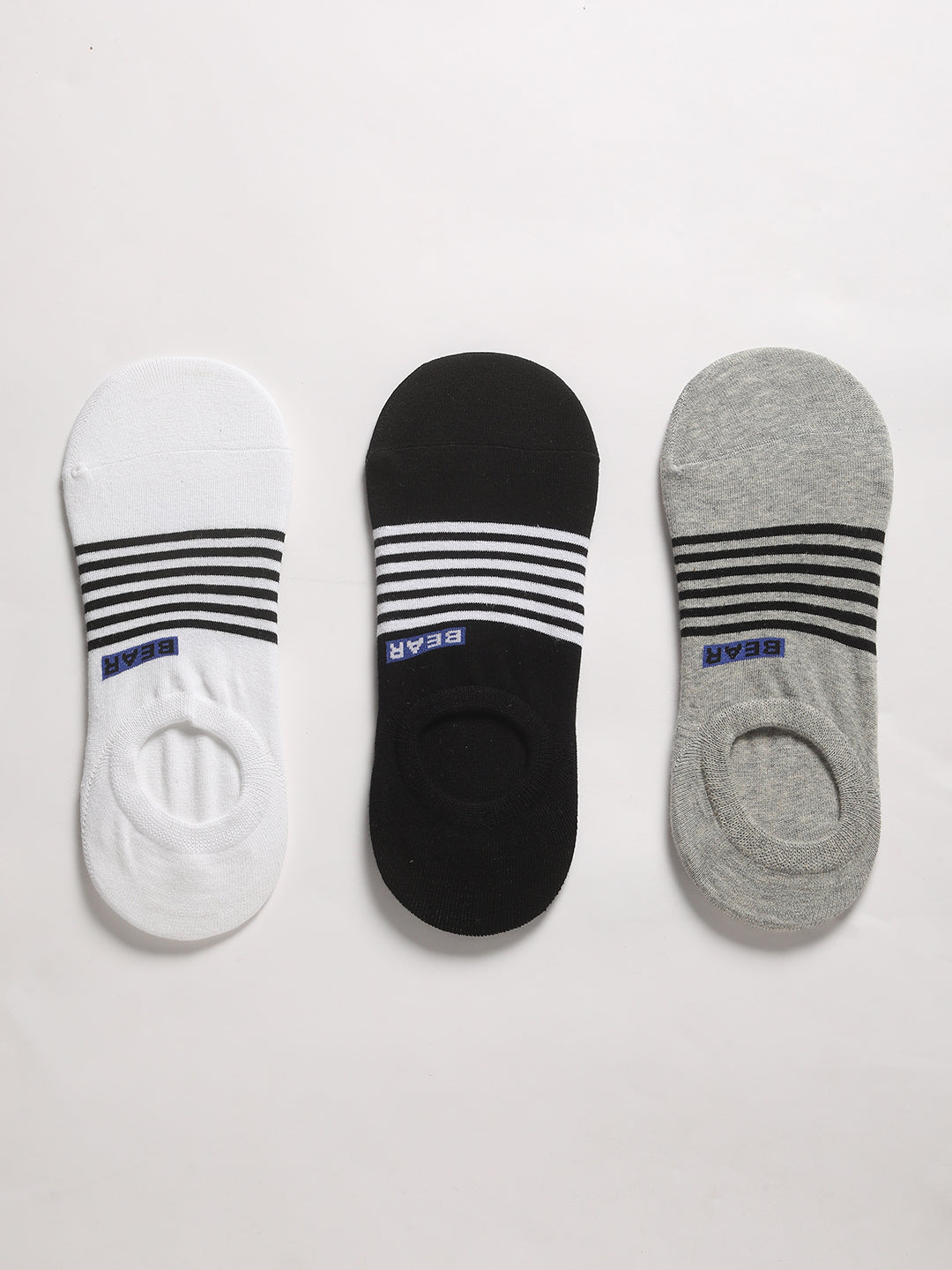 Men Pack of-3 Striped Ankle Length Socks