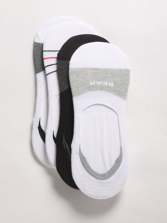 Men Pack of-4 Colour blocked Ankle Length Socks