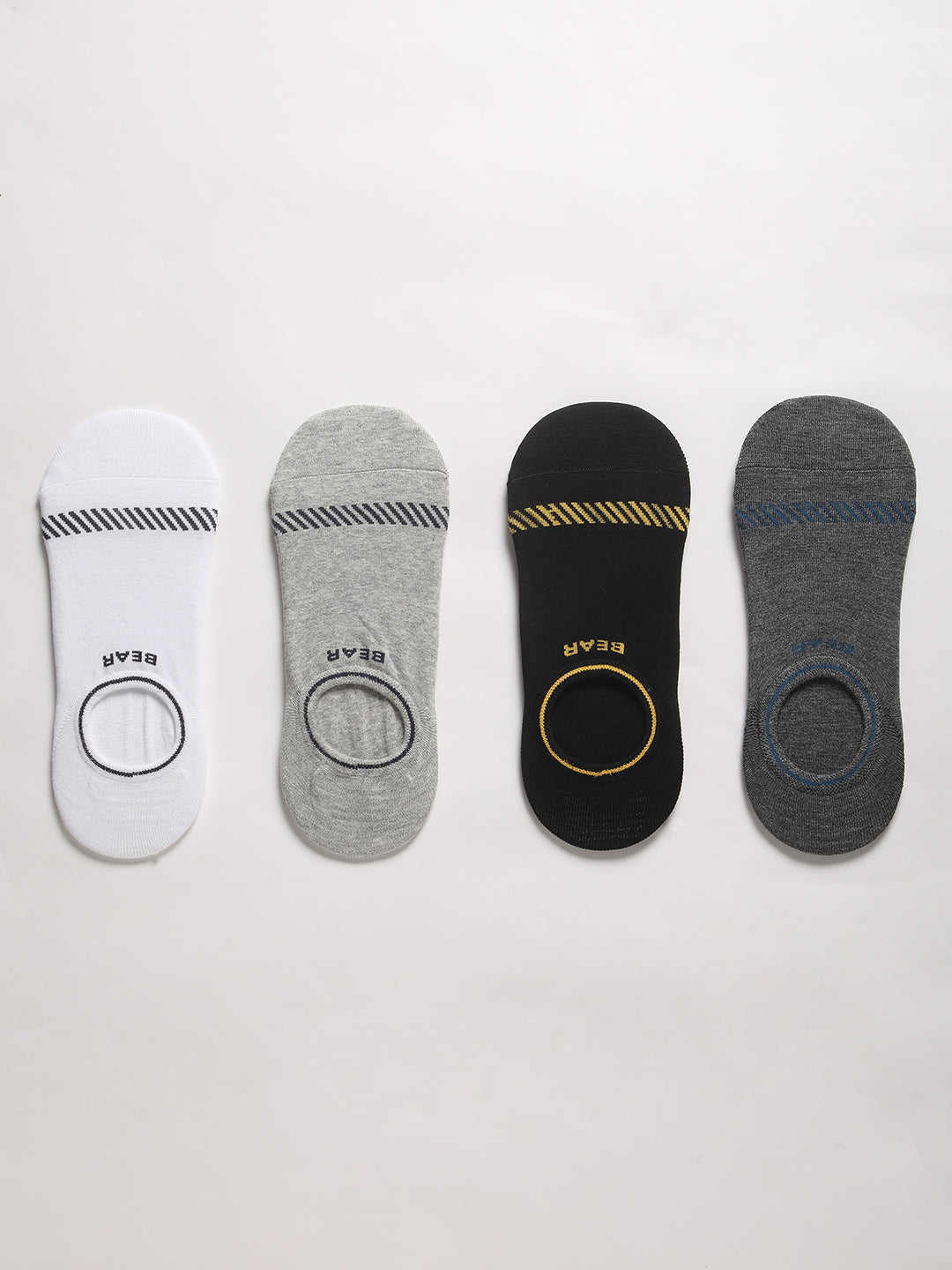 Men Pack of-4 Striped Ankle Length Socks