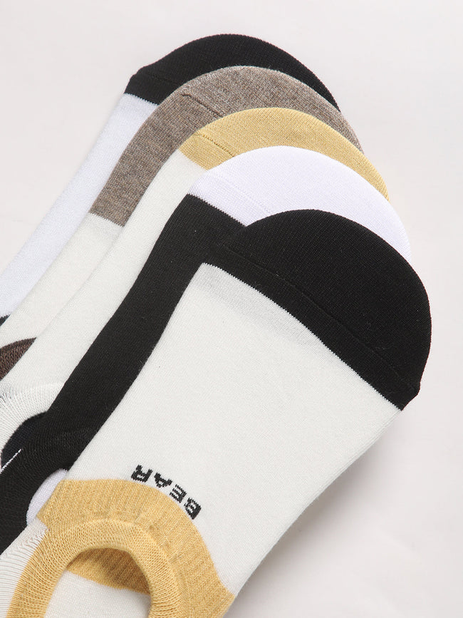 Men Pack of-5 Colour blocked Ankle Length Socks