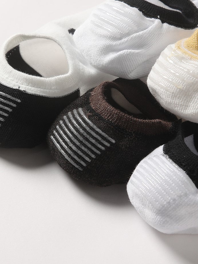 Men Pack of-5 Colour blocked Ankle Length Socks