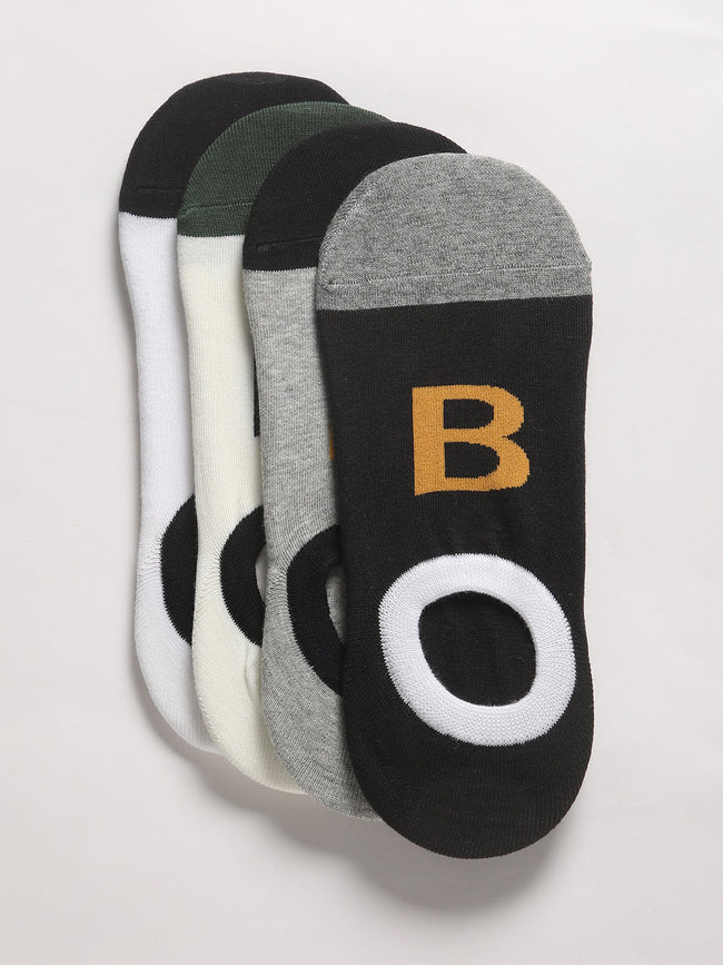 Men Pack of 4 Printed Ankle Length Socks