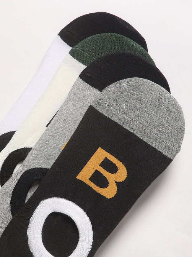 Men Pack of 4 Printed Ankle Length Socks