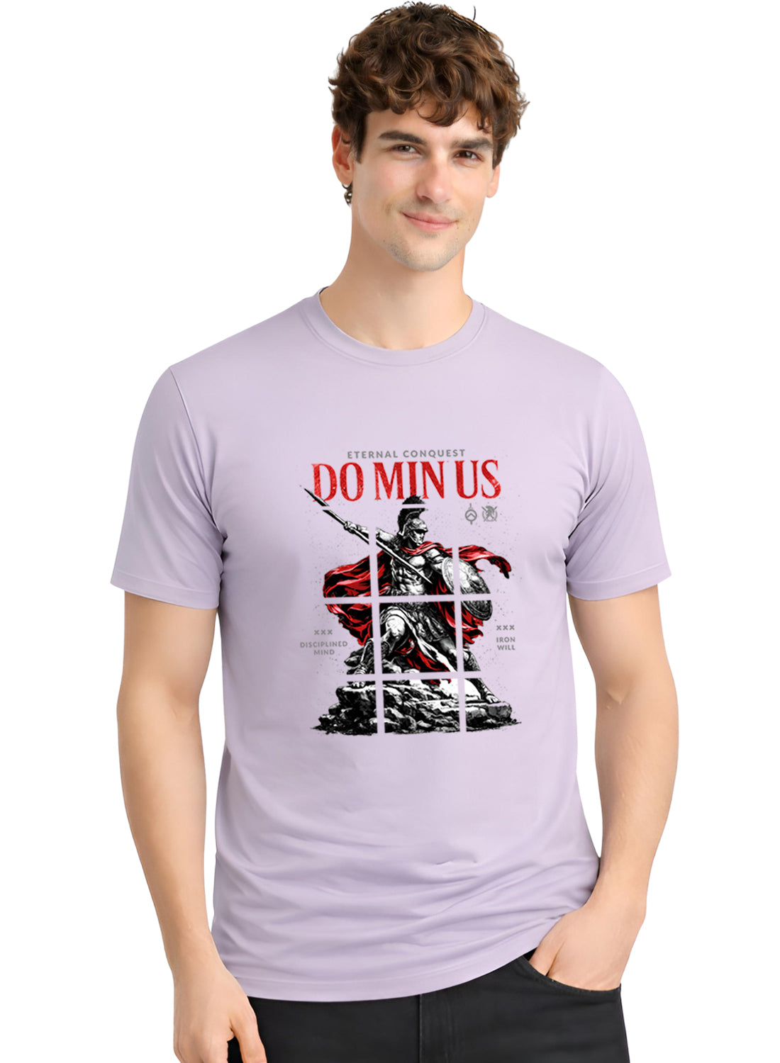 Men Lilac Printed Casual T-Shirt
