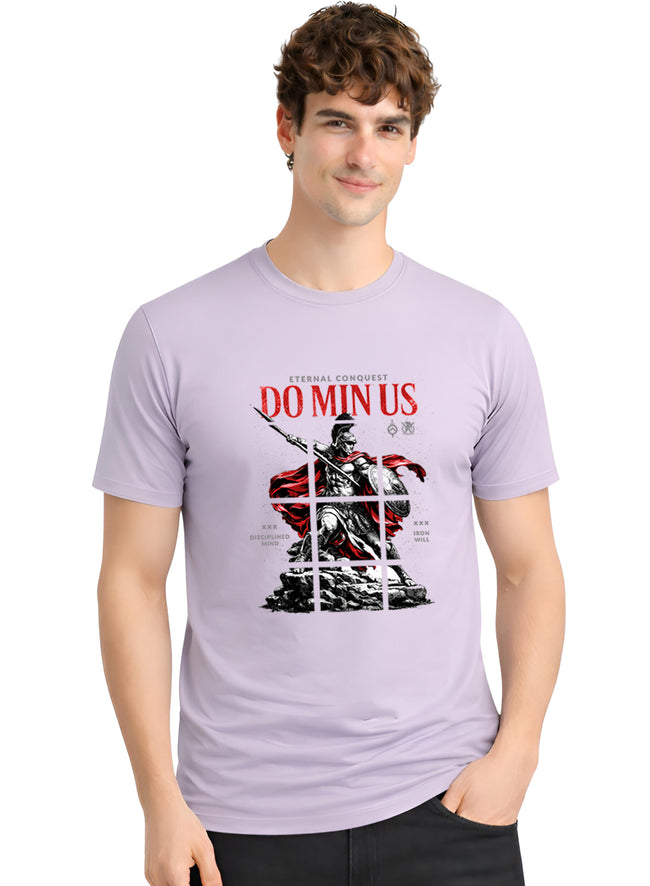 Men Lilac Printed Casual T-Shirt