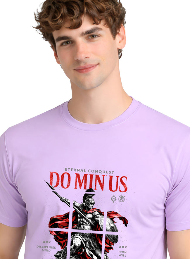 Men Lavender Printed Casual T-Shirt