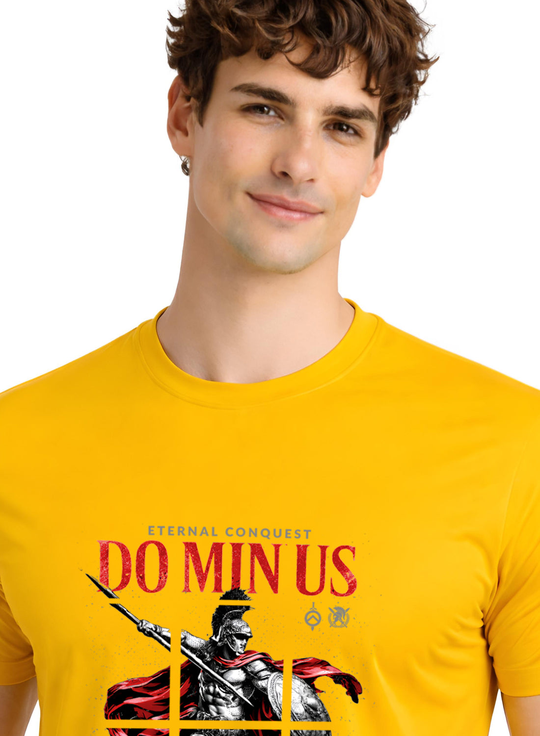 Men Mustard Printed Casual T-Shirt