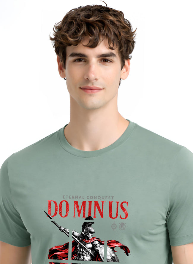 Men Green Printed Casual T-Shirt
