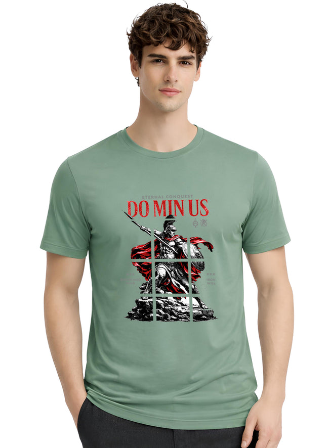 Men Green Printed Casual T-Shirt