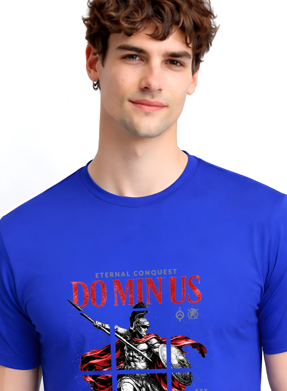 Men Blue Printed Casual T-Shirt