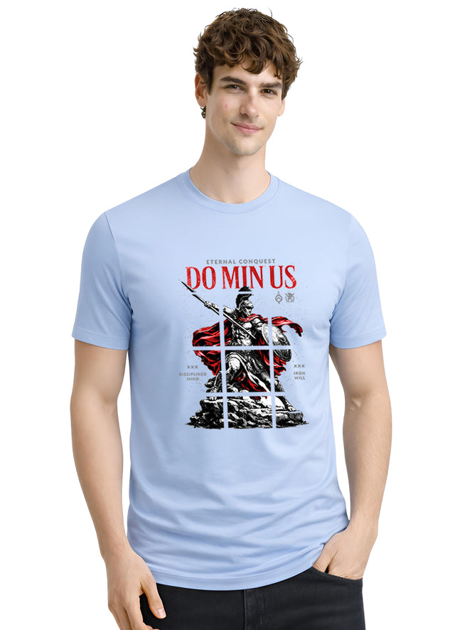 Men Blue Printed Casual T-Shirt