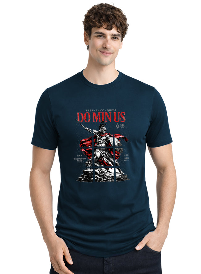 Men Teal Printed Casual T-Shirt