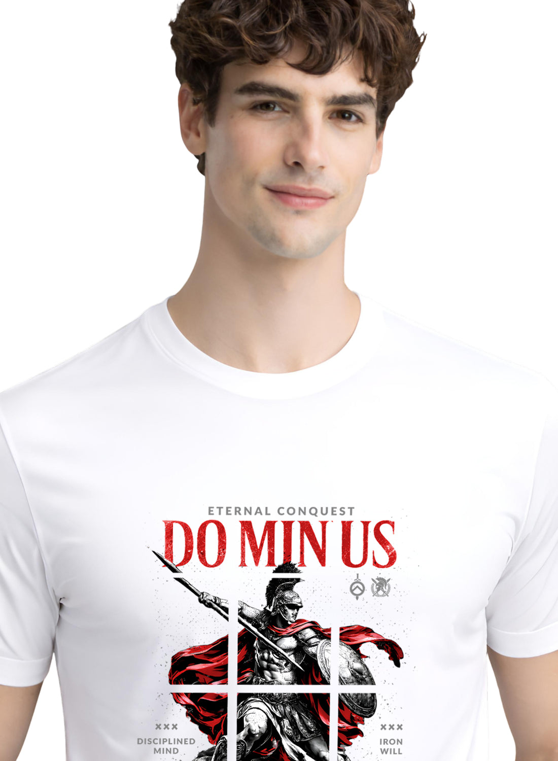 Men White Printed Casual T-Shirt