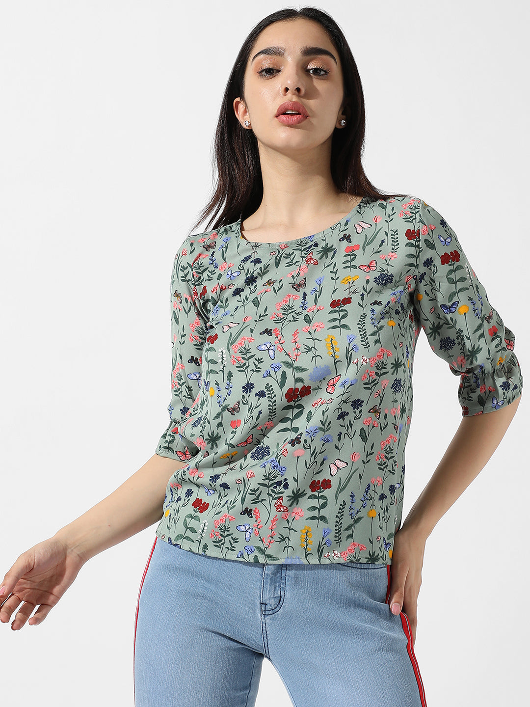 Women Multi Botanical Print Top