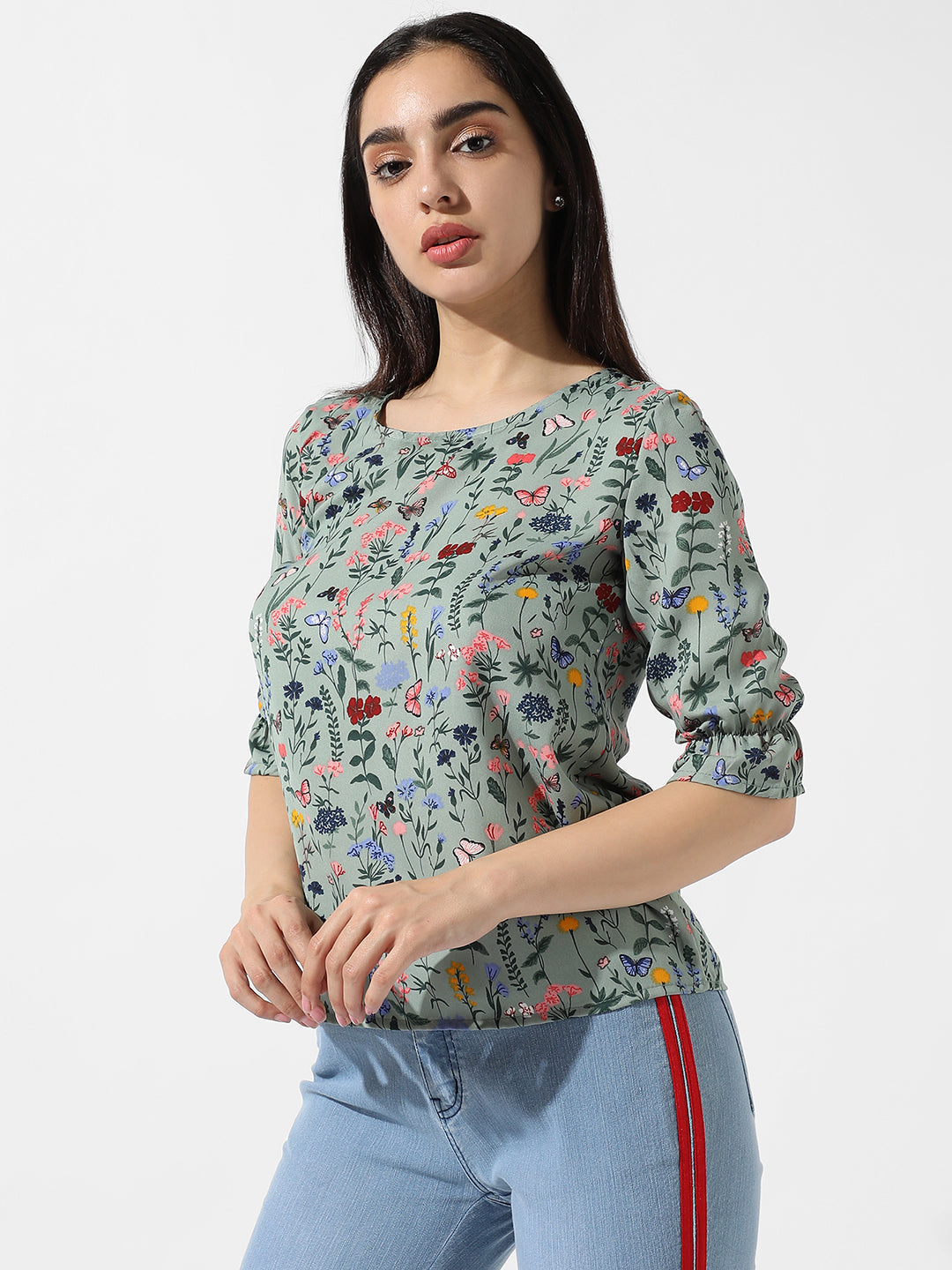 Women Multi Botanical Print Top