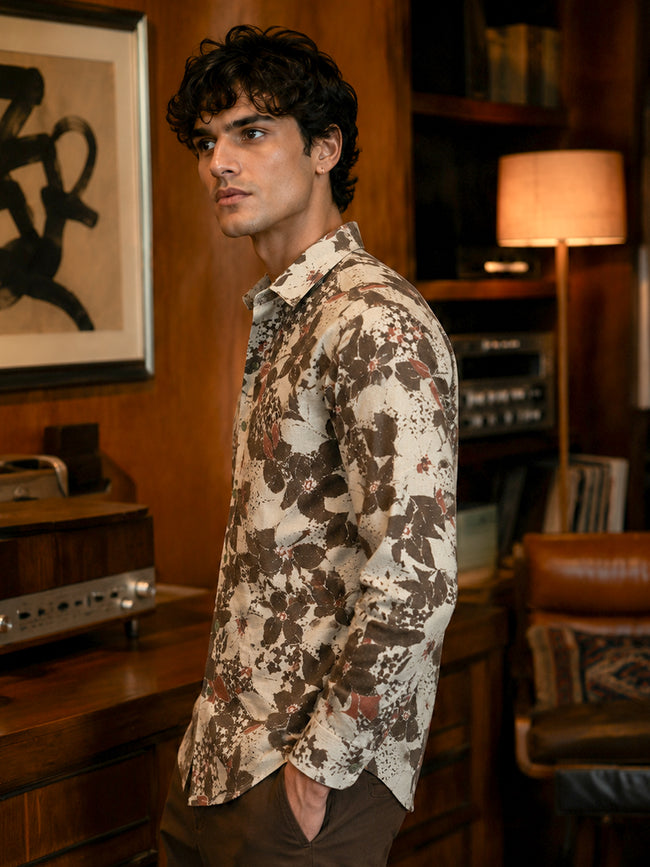 Men Multi Floral Printed Cotton Shirt