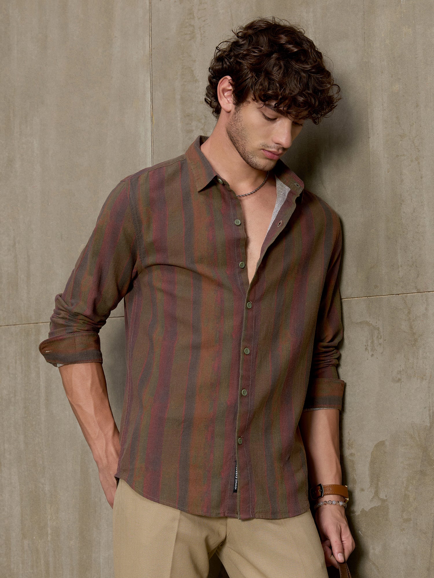 Men Multi Striped Smart Casual Shirt