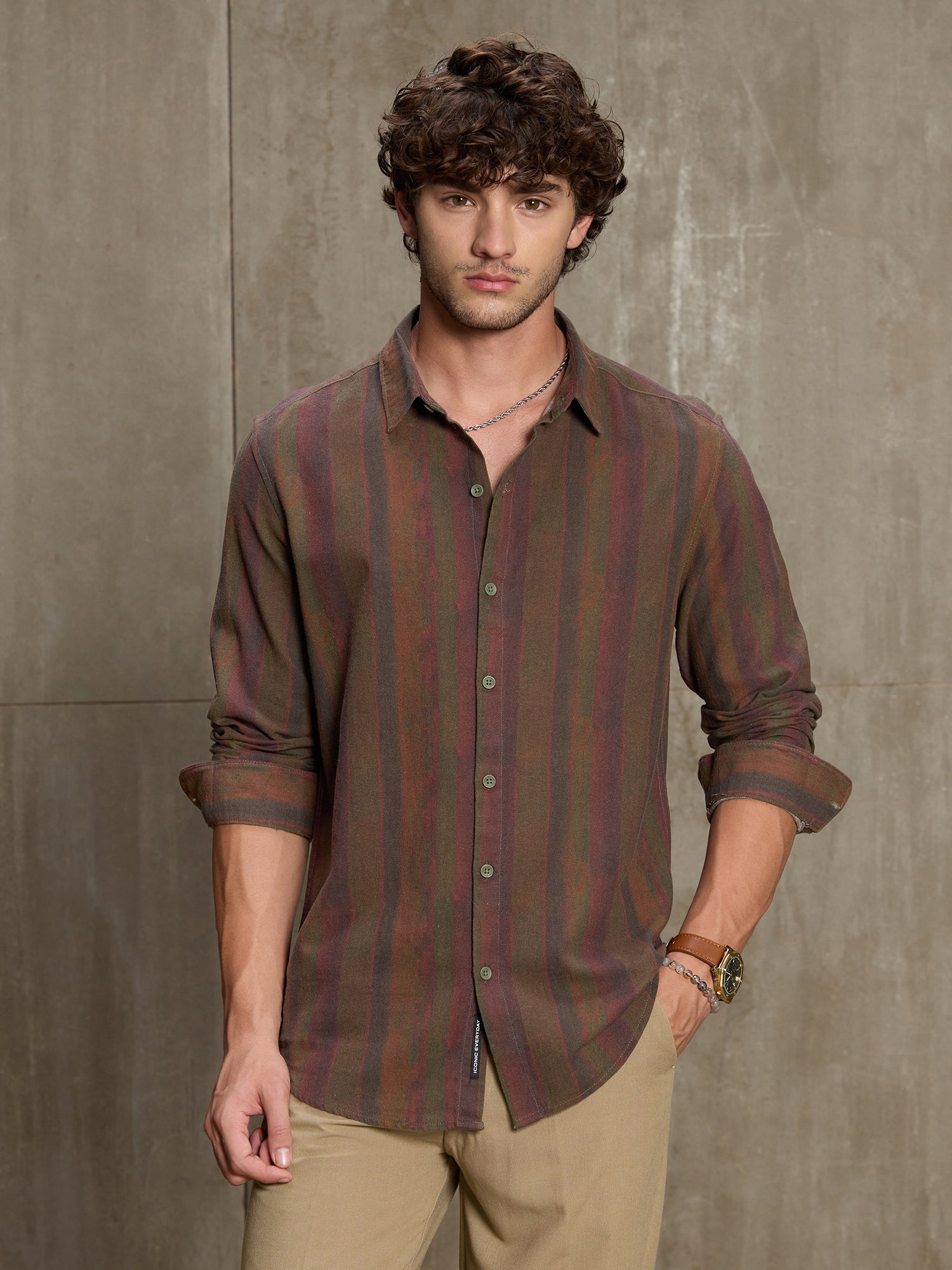 Men Multi Striped Smart Casual Shirt