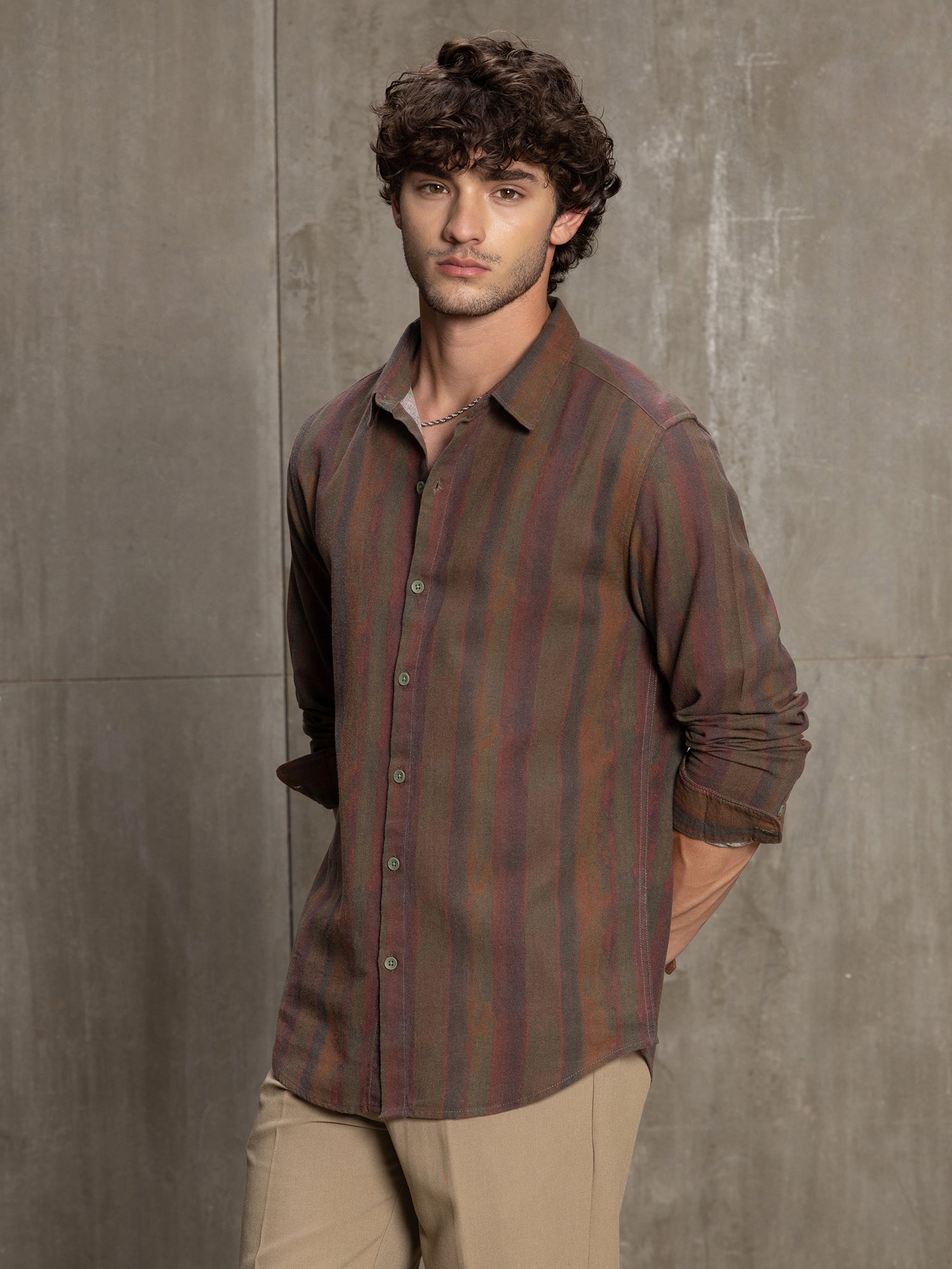 Men Multi Striped Smart Casual Shirt