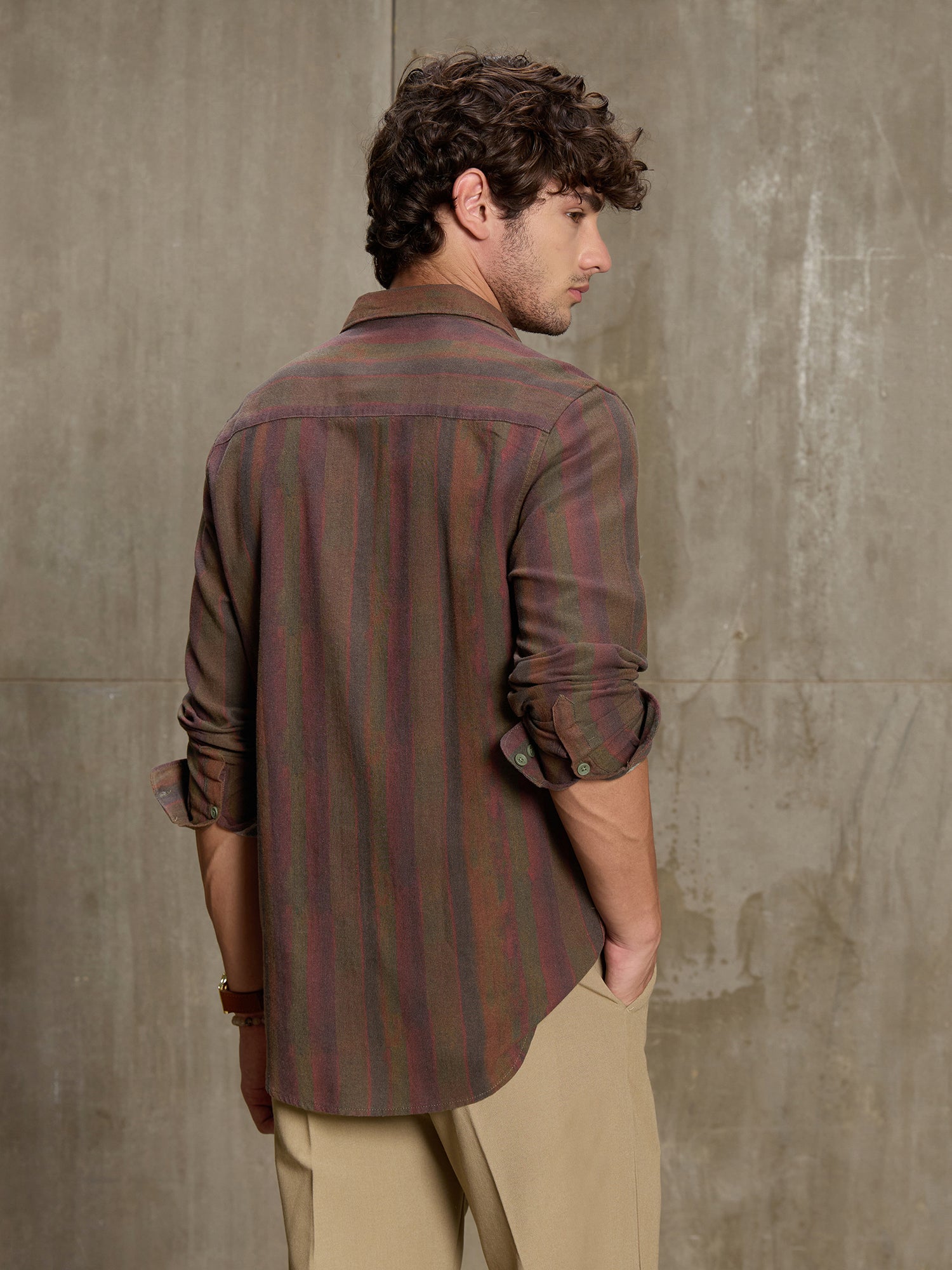 Men Multi Striped Smart Casual Shirt