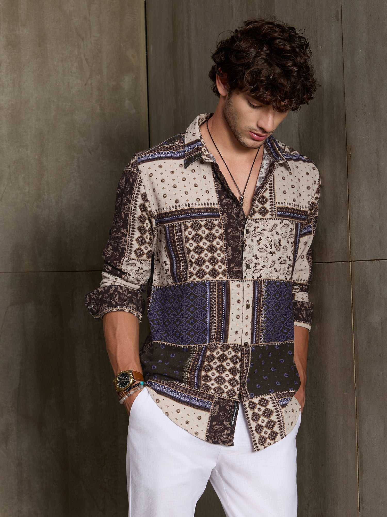 Men Multi Print Full Sleeve Casual Shirt
