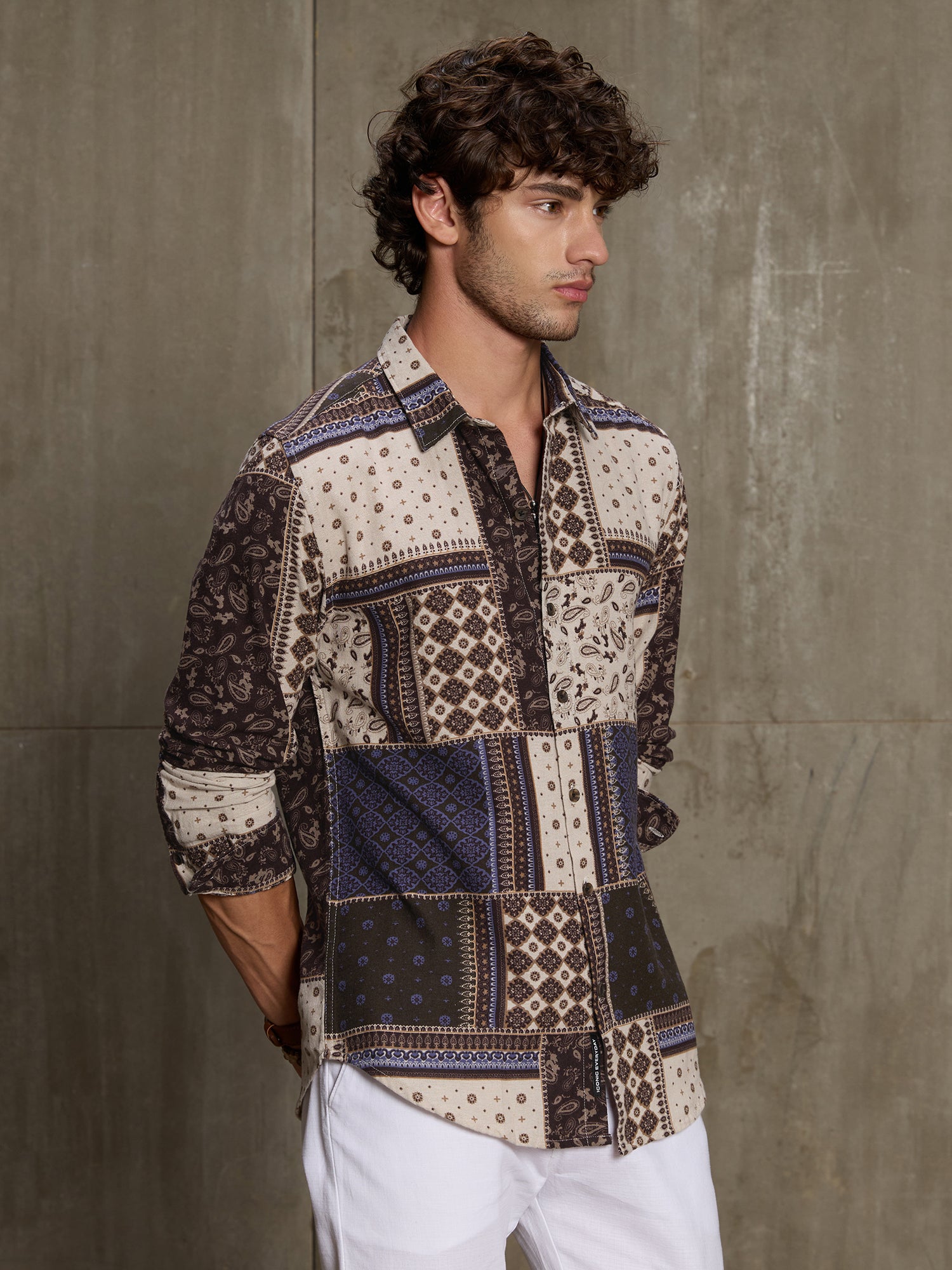 Men Multi Print Full Sleeve Casual Shirt