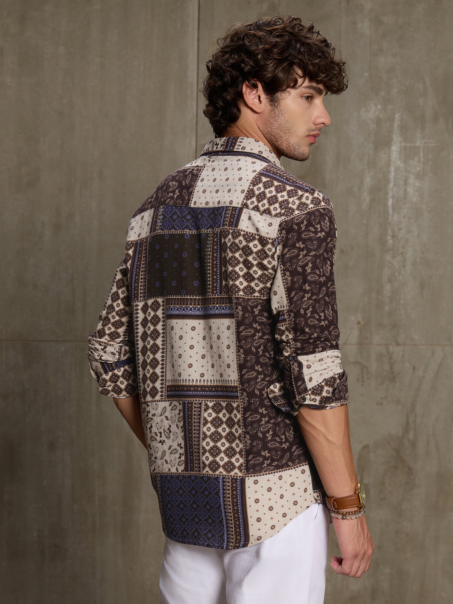 Men Multi Print Full Sleeve Casual Shirt